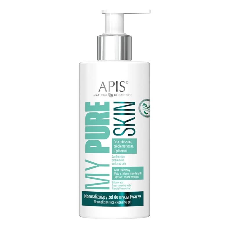 Apis My Pure Skin Cleanzing Wash Face Gel for Combination Problematic Acne Skin 300ml