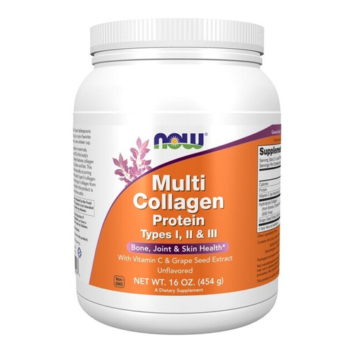 Now Foods Multi Collagen Protein Wieloskładnikowe Białko Kolagenowe I II i III 454g