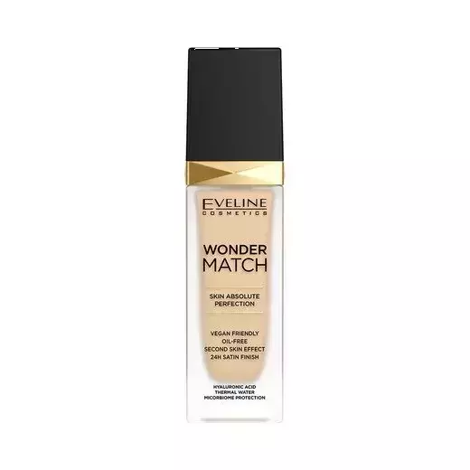 Eveline Wonder Match Vegan Face Foundation 05 Light Porcellain 30ml
