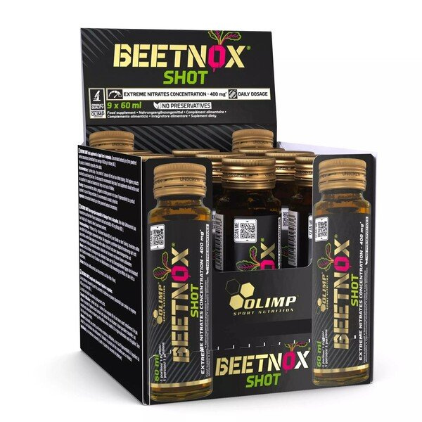 Olimp Nutrition BeetNOX Shot Beetroot Pre-Workout for Muscle Pump 9 x 60 ml