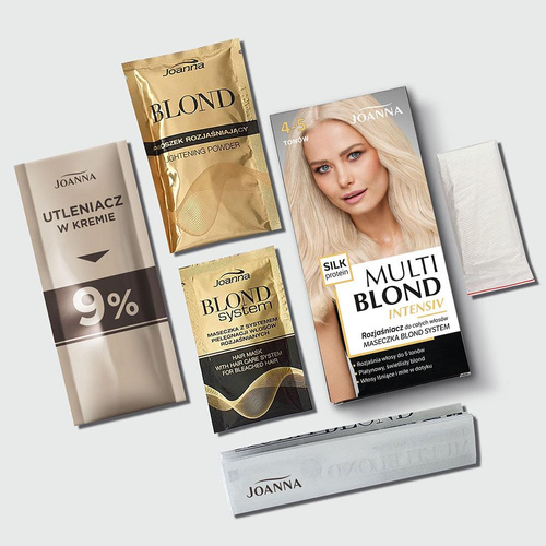 Joanna Multi Blond Intensywny Rozjaśniacz Włosów do 4-5 Tonów z Jedwabiem 70x25x10g