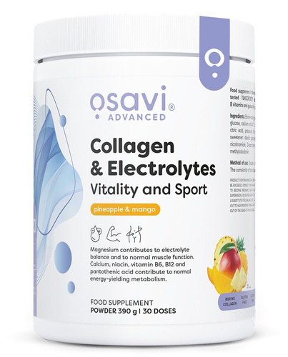 Osavi Kolagen & Elektrolity Witalność i Sport Ananas - Mango 390g
