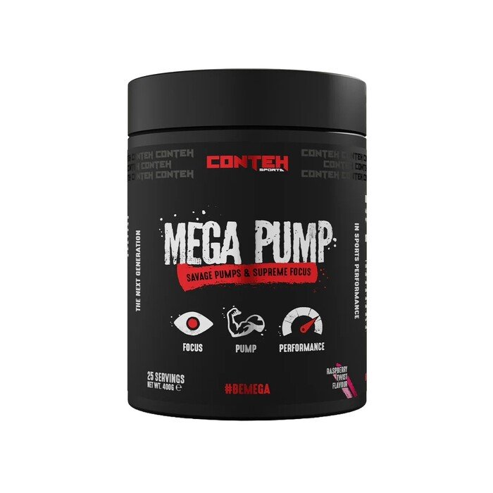 Conteh Sports Mega Pump Przedtreningówka Bez Stymulantów na Pompę Mięśniową i Skupienie 400g