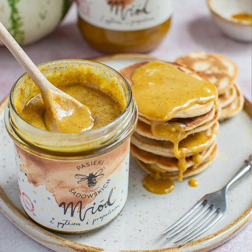 Pasieki Sadowskich Miód z Pyłkiem i Propolisem 430g