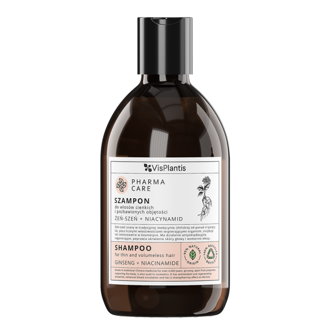 Vis Plantis Pharma Care Ginseng and Niacinamide Shampoo for Thin Hair 500ml Best Before 07.02.26Vis Plantis Pharma Care Żeń-Szeń i Niacynamid Szampon do Włosów Cienkich 500ml Best Before 07.02.26