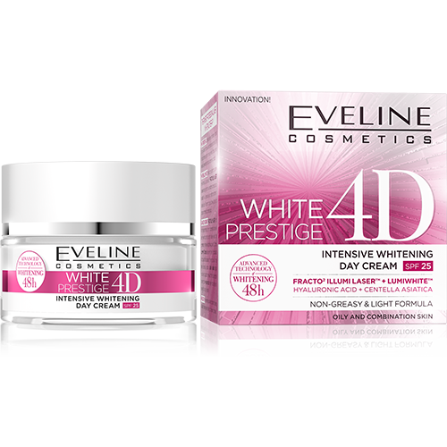 Eveline White Prestige 4D Whitening and Brightening Day Cream for Oily and Combination Skin 50ml