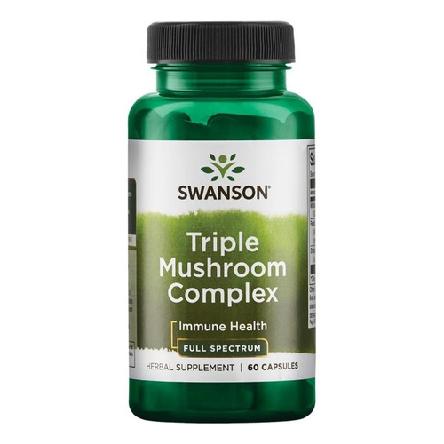 Swanson Triple Mushroom Complex na Wsparcie Odporności 60 Kapsułek