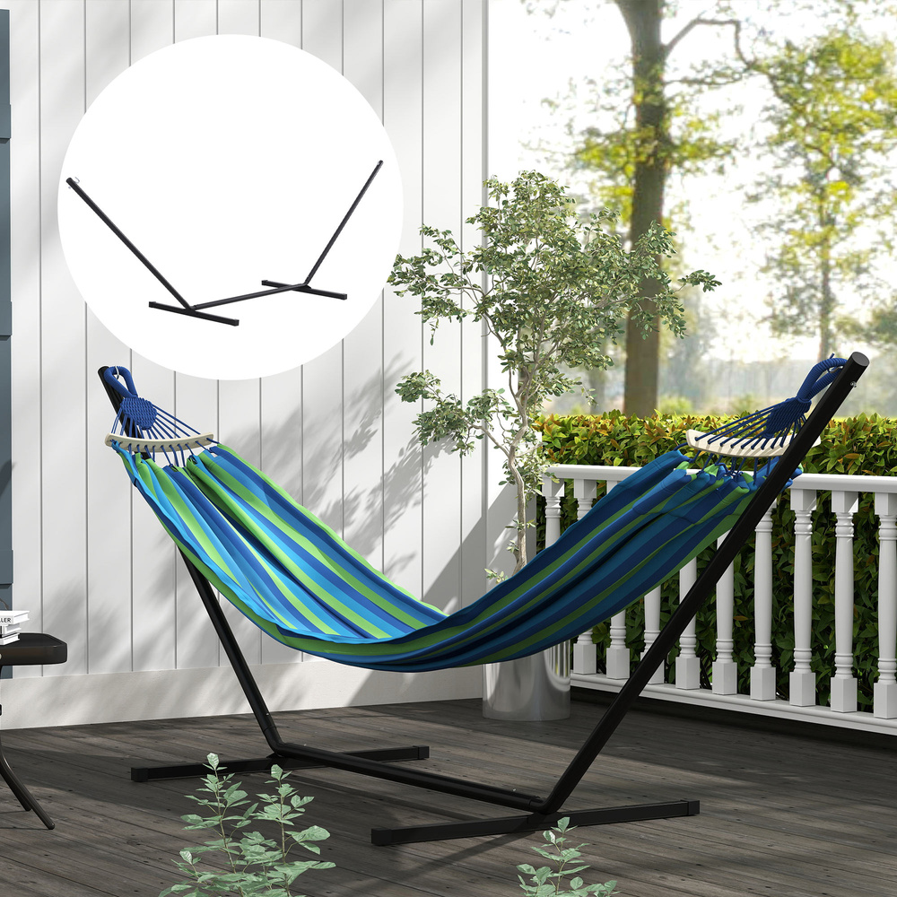 Outsunny 3.6m Extra-long Universal Hammock Stand Metal Frame Garden Camping Picnic Outdoor Patio Replacement – Stand Only