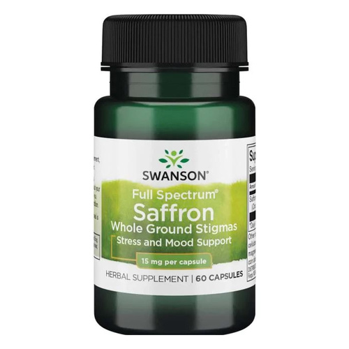Swanson Szafran 15mg na Nastrój i Równowagę Emocjonalną 60 Kapsułek
