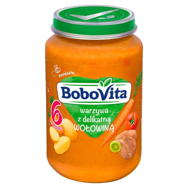 BoboVita Vegetable Dish with Mild Beef for Infants after 6th Month 190g