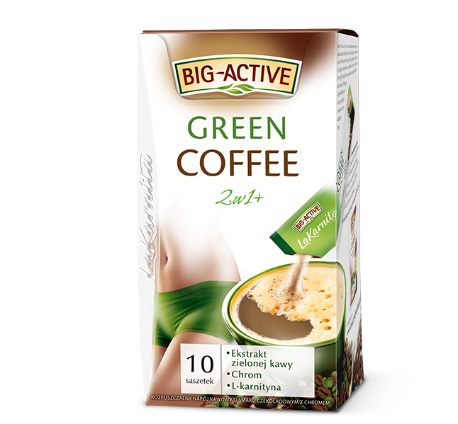 Bio Active Green Coffee 2w1 Zielona Kawa z L-Karnityną i Chromem 10x12g