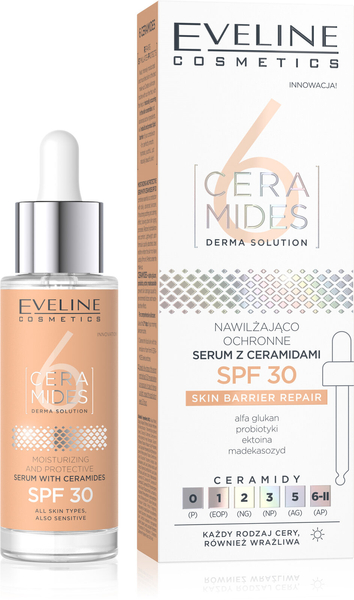 Eveline 6 Ceramides Moisturizing and Protective Serum with SPF30 30ml