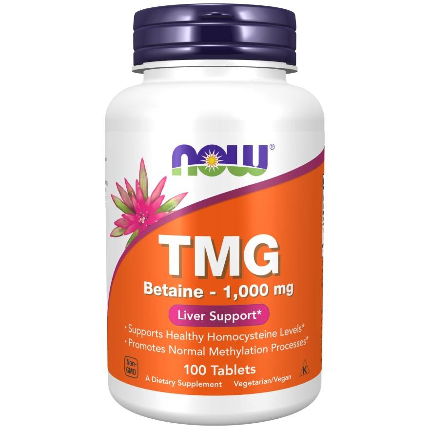 Now Foods TMG Trimethylglycine 1000mg Supports Liver Detoxification100 tabs