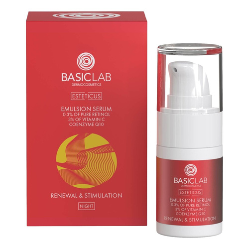 BasicLab Emulsion Serum with 0.3% Retinol, Vitamin C and Q10 15ml