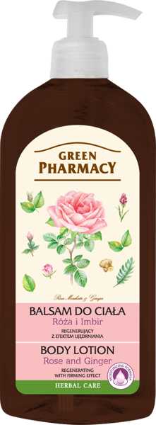 Green Pharmacy Regenerujący Balsam do Ciała z Różą i Imbirem 500ml