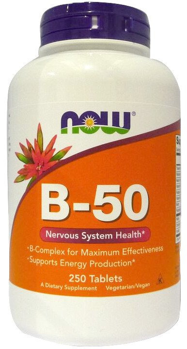 Now Foods Vitamin B-50 Complex Maksymalna Skuteczność 250 Tabletek