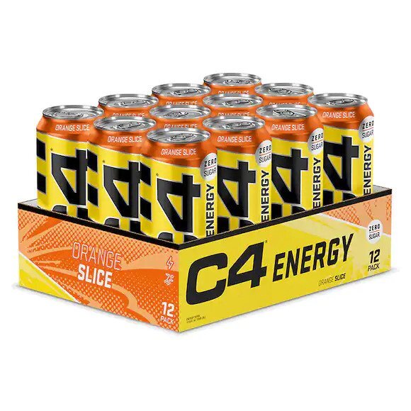 C4 Explosive Energy Drink, Orange Slice - 12 x 500 ml.