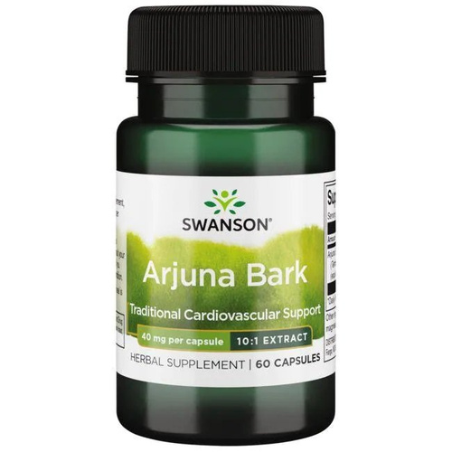 Swanson Arjuna Bark Ekstrakt 10:1 40mg na Wsparcie Układu Krążenia 60 Kapsułek