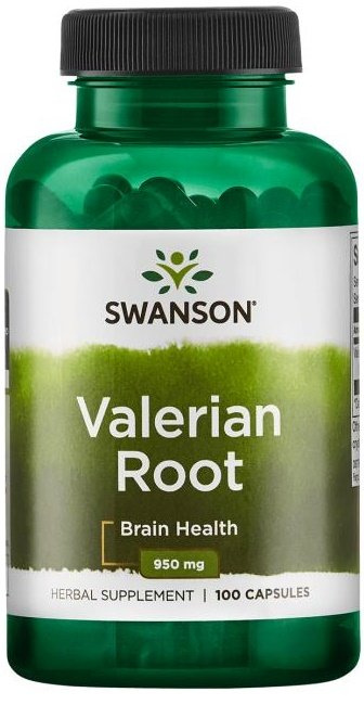 Swanson Valerian Root 475mg Wspierający Relaks i Spokojny Sen 100 Kapsułek
