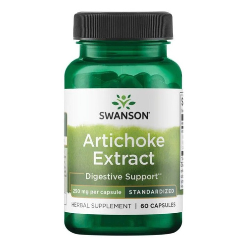 Swanson Karczoch Ekstrakt 250mg na Wsparcie Wątroby i Trawienia 60 Kapsułek