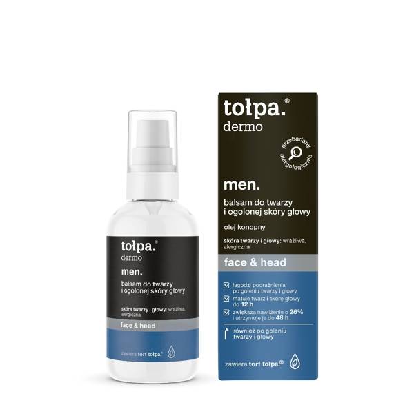 Tołpa Dermo Men Pielęgnujący Balsam do Twarzy i Ogolonej Skóry Głowy 75ml