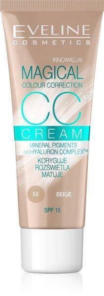 Eveline Magical Colour Correction Krem CC z SPF15 do Twarzy 53 Beige 30ml