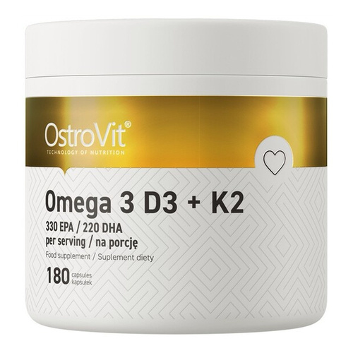 OstroVit Omega 3 D3 + K2 - 180 caps