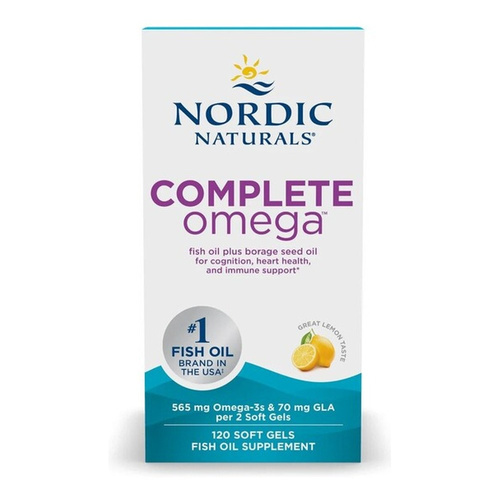 Nordic Naturals Complete Omega Suplement z Kwasami Omega 3 6 9 na Zdrową Skórę i Stawy 120 Kapsułek