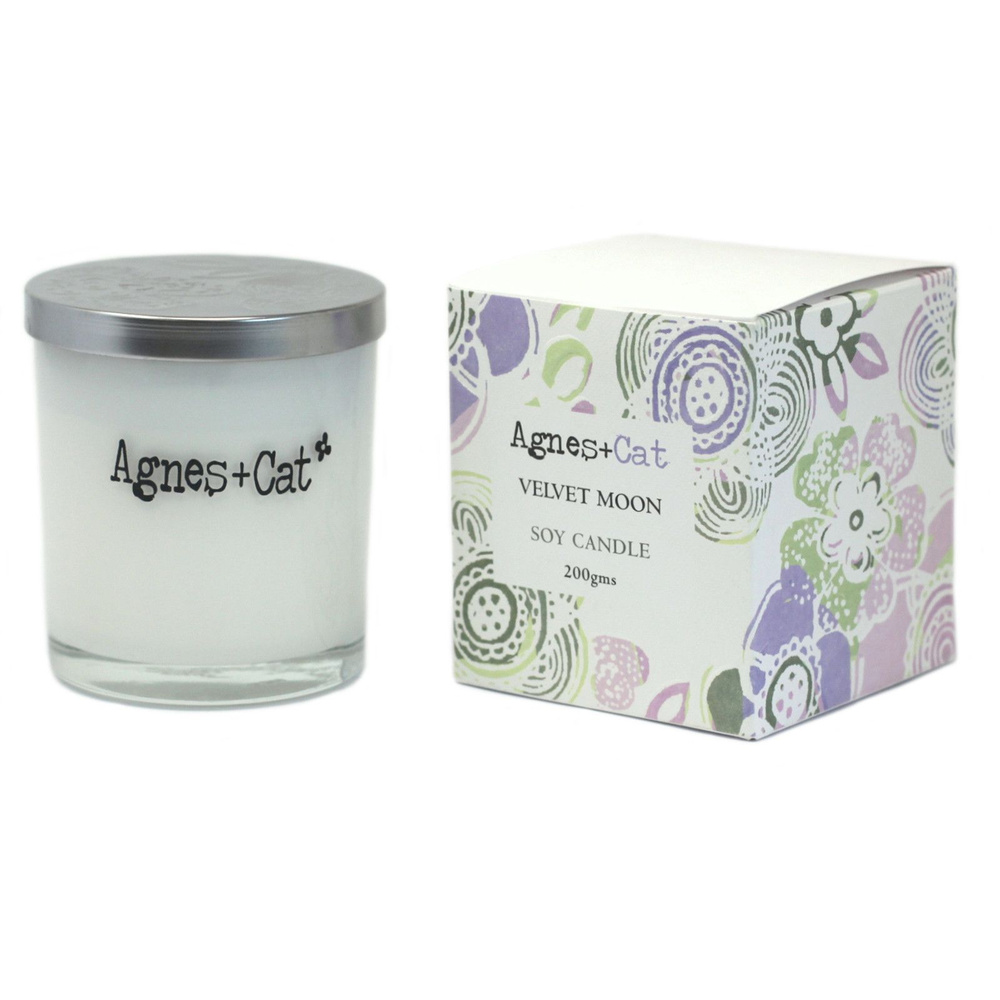 Agnes + Cat Votive Candle - Velvet Moon