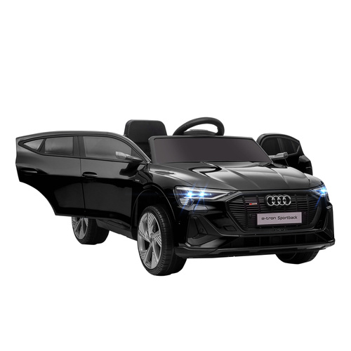 HOMCOM Audi E-tron Licensed 12V Kids Electric Ride on, Electric Car for Kids, with Parental Remote, Music Lights MP3, Suspension Wheels, for 3-5 Years, Black