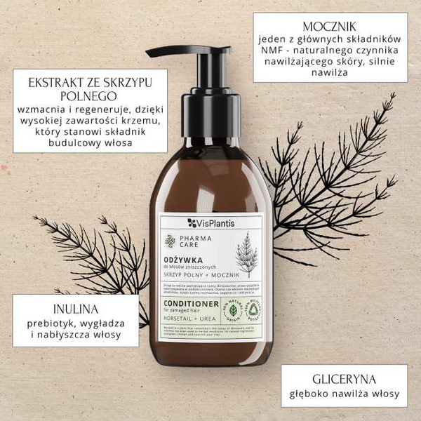 Vis Plantis Pharma Care Conditioner for Damaged Hair Horsetail and Urea 300ml