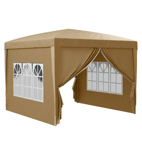 Outsunny 3 x 3(m) Pop Up Gazebo - Khaki