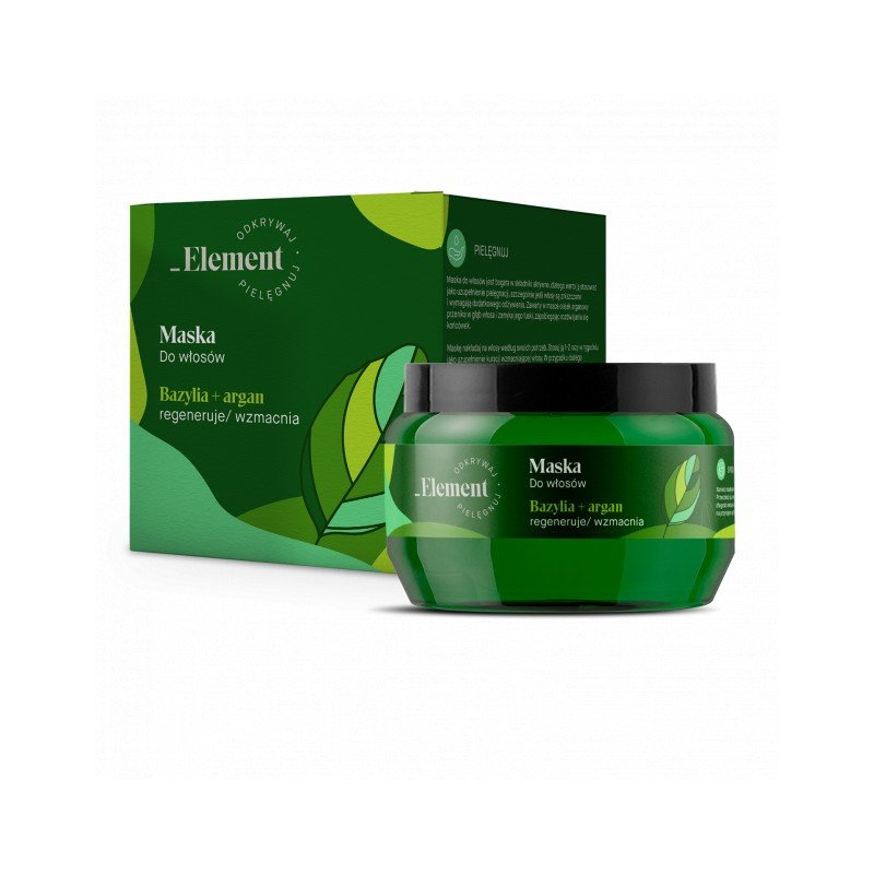 Basil Element Strengthening Anti-Hair Loss Mask Basil + Argan Extracts 200ml Best Before 05.10.25