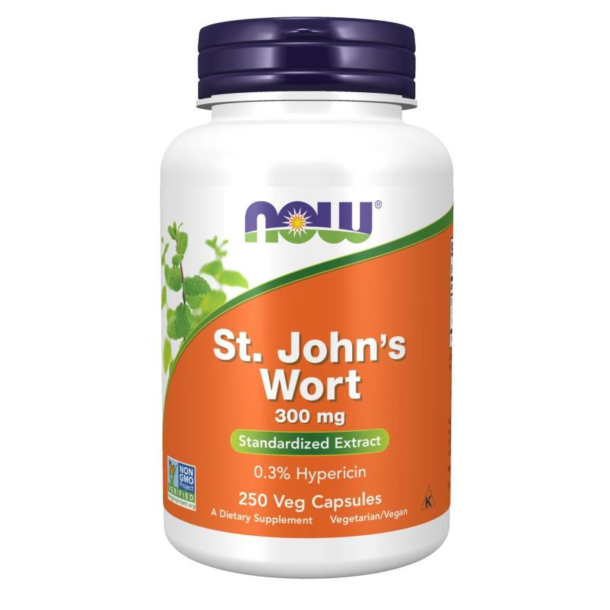 Now Foods St. John's Wort 300mg Supports Urinary and Digestive System Soothes Nervous Tension 250 Vcapsules