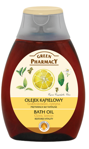 Green Pharmacy Przywracający Siły Witalne Olejek Kąpielowy z Goździkowcem i Cytryną 250ml