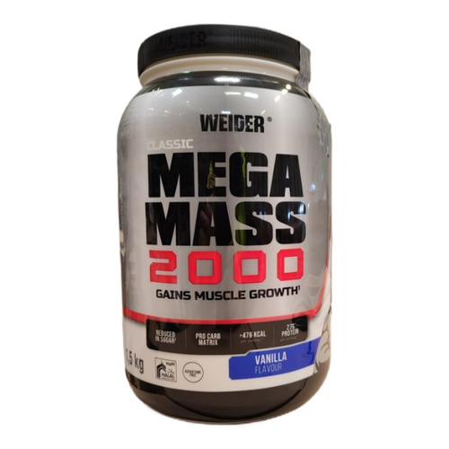Weider Mega Mass 2000, Vanilla - 1500g