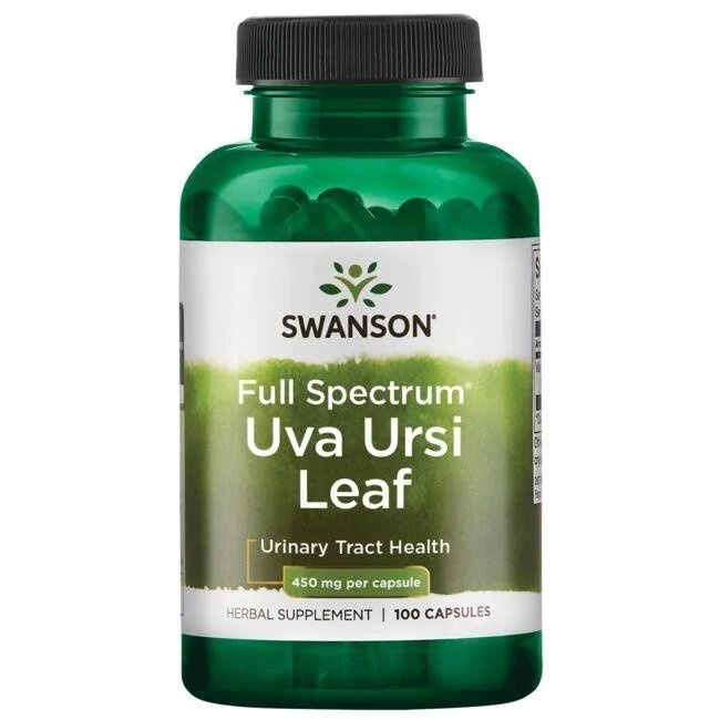 Swanson Uva Ursi Leaf 450mg for Urinary Tract & Kidney Support 100 Capsules