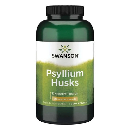 Swanson Psyllium Husks 610mg for Digestive Health 300 Capsules
