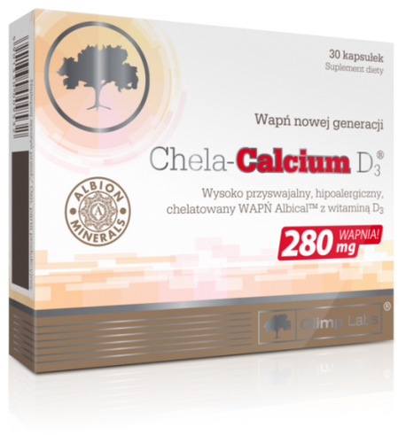 Olimp Labs Chela-Calcium D3 Wapń z Witaminą D3 na Mocne Kości i Zęby 30 Kapsułek