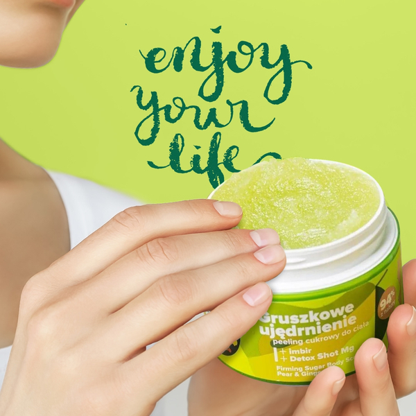 Tutti Frutti Ujędrniający Peeling Cukrowy do Ciała Gruszka i Imbir Detox Shot Mg 300g