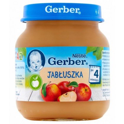 Gerber Dessert Apple for Infants after 4th Month without Sugar Addition 125g
