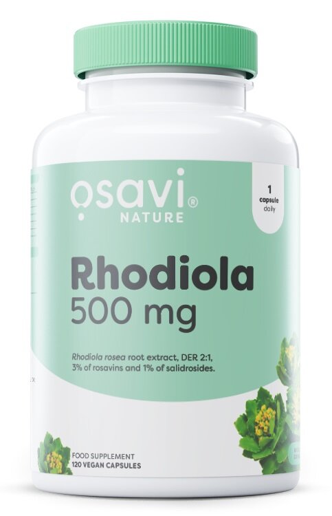 Osavi Rhodiola 500mg Różeniec Górski Wspiera Organizm Łagodząc Stany Nerwowe 120 Kapsułek