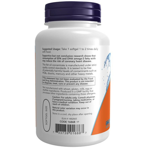Now Foods Tri-3D Omega Wspomaga Zdrowie Serca 90 Kapsułek