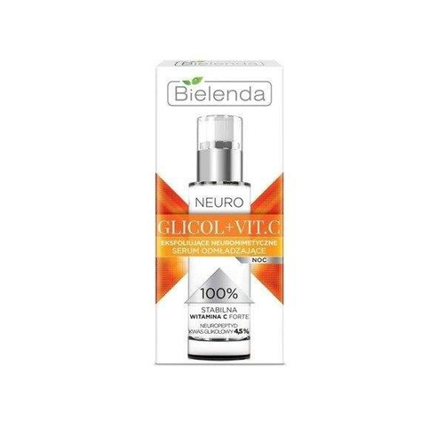 Bielenda Neuro Glicol Exfoliating and Rejuvenating Serum Night Treatment with Vitamin C 30ml