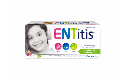 ENTitis Lozenges for Children over 3 Years of Age with Tutti Frutti Flavor 30 Pieces