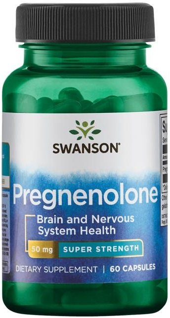 Swanson Pregnenolone 50mg for Hormonal Support and Vitality 60 Capsules