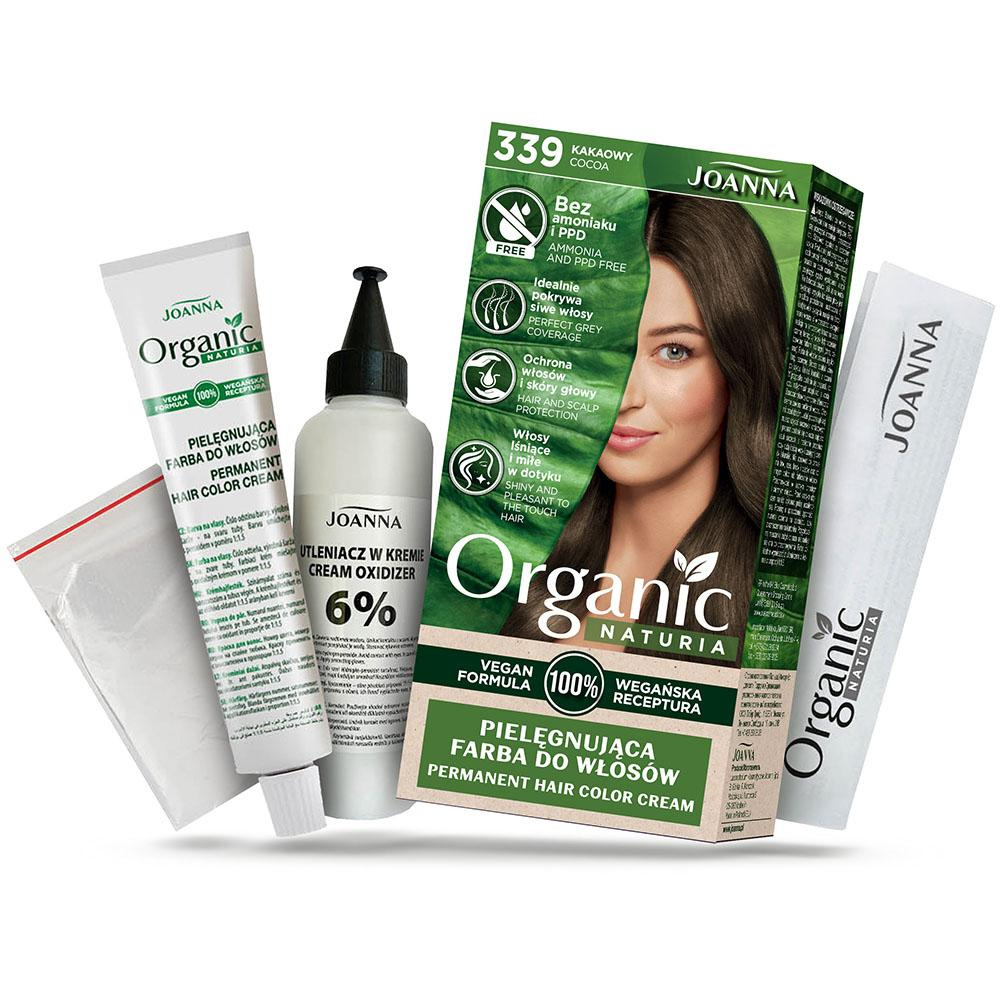 Joanna Organic Vegan Pielęgnująca Farba do Włosów Kakaowy 339 1 szt.