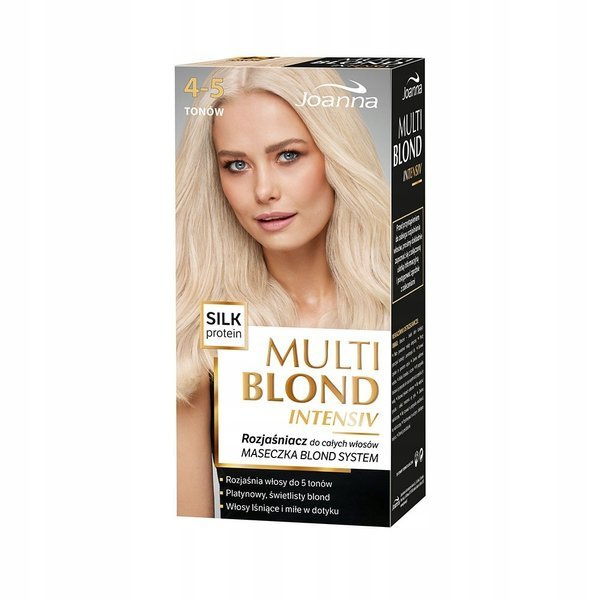 Joanna Multi Blond Intensywny Rozjaśniacz Włosów do 4-5 Tonów z Jedwabiem 70x25x10g