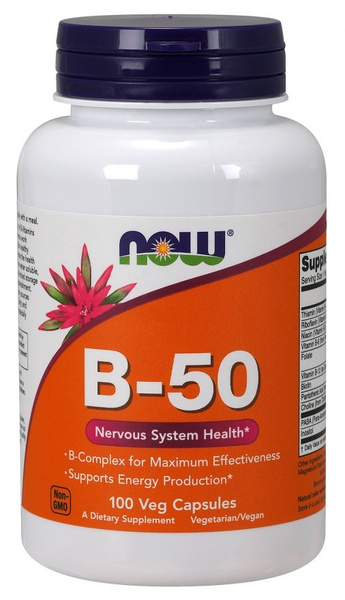 Now Foods Vitamin B-50 Supports Nervous System 100 Capsules