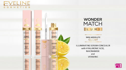 Eveline Wonder Match Lumi Rozświetlający Korektor z Witaminą C SPF 20 Nr 10 Vanilla Warm 6.8ml